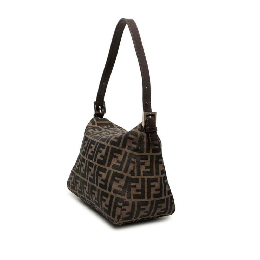 Fendi Zucca Mamma Baguette Handbag One-Shoulder Bag Brown Canvas Leather Wome... - Picture 2 of 7